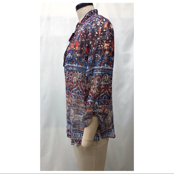 Chico's Indie Garden Paisley Print Blouse - Picture 3 of 15
